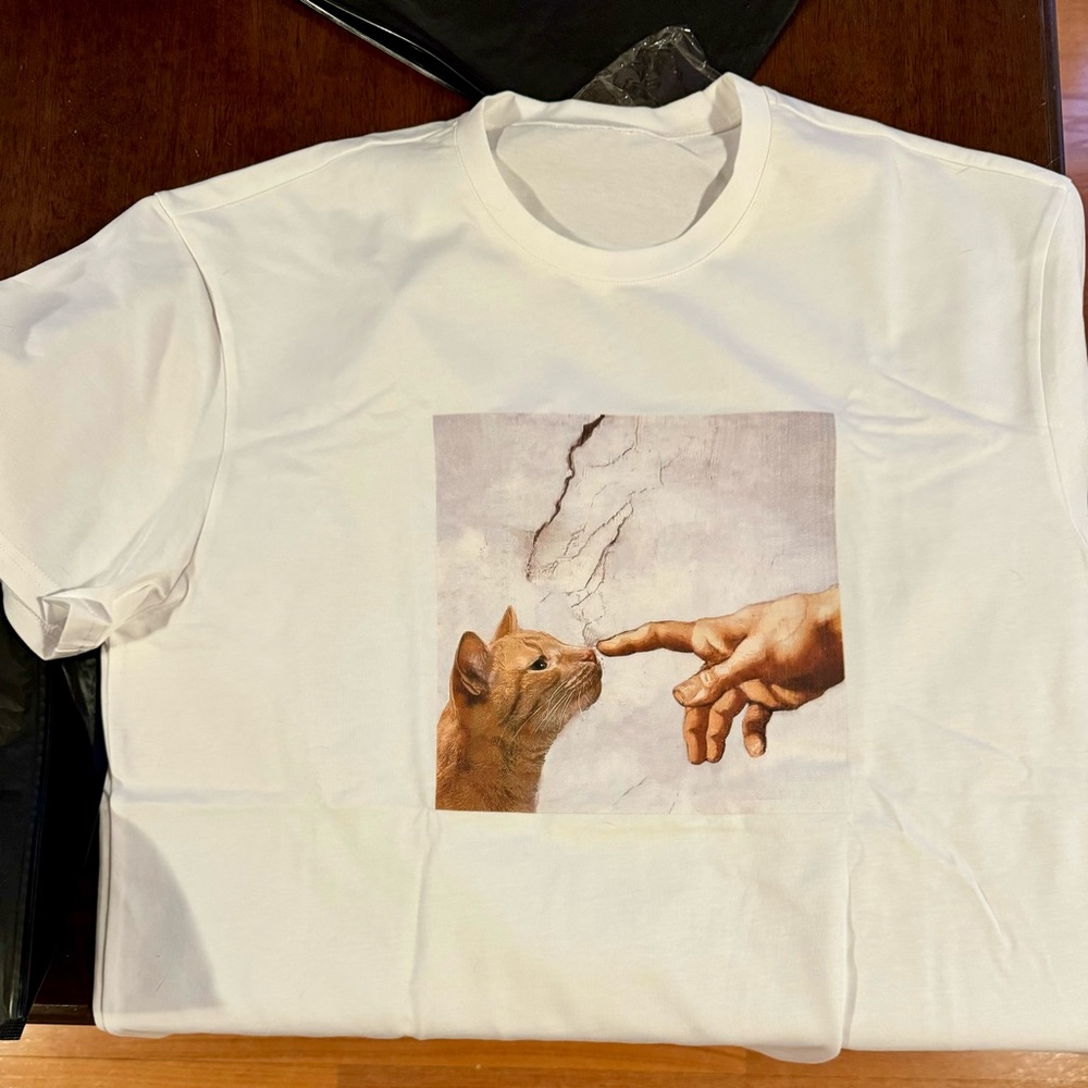 Graphic cat tee